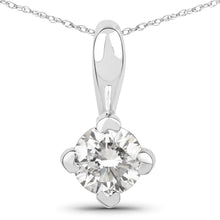 Load image into Gallery viewer, 0.33 Carat Genuine Lab Grown Diamond 14K White Gold Pendant
