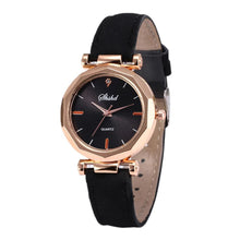 将图片加载到图库查看器，Women Watch Rhinestone Fashion Exquisite Women Leather Casual Watch Luxury Analog Quartz Crystal Wristwatch Bracelet Watch For Women and Girls
