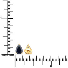 Load image into Gallery viewer, 1.60 Carat Genuine Blue Sapphire 10K Yellow Gold Earrings
