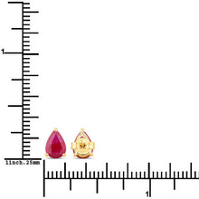 将图片加载到图库查看器，1.60 Carat Genuine Ruby 10K Yellow Gold Earrings
