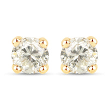 Load image into Gallery viewer, 1.01 Carat Genuine LB Diamond 14K Yellow Gold Earrings

