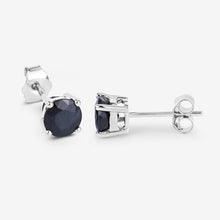 Load image into Gallery viewer, 1.70 Carat Genuine Blue Sapphire 10K White Gold Earrings
