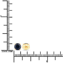 Load image into Gallery viewer, 1.70 Carat Genuine Blue Sapphire 14K Yellow Gold Earrings
