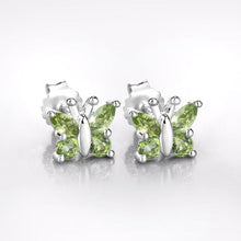 Load image into Gallery viewer, 1.00 Carat Genuine Peridot .925 Sterling Silver Earrings
