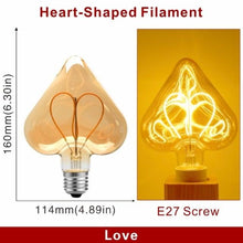 Load image into Gallery viewer, E14 E27 Retro LED Spiral Filament Light Bulb 4W 220V C35 G45 A60 T45 ST64 T185 T225 G80 G95 G125 Vintage Edison Lamp Vintage Filament Light Bulbs Globe Round
