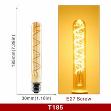 Load image into Gallery viewer, E14 E27 Retro LED Spiral Filament Light Bulb 4W 220V C35 G45 A60 T45 ST64 T185 T225 G80 G95 G125 Vintage Edison Lamp Vintage Filament Light Bulbs Globe Round
