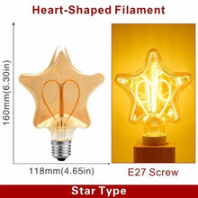 Load image into Gallery viewer, E14 E27 Retro LED Spiral Filament Light Bulb 4W 220V C35 G45 A60 T45 ST64 T185 T225 G80 G95 G125 Vintage Edison Lamp Vintage Filament Light Bulbs Globe Round

