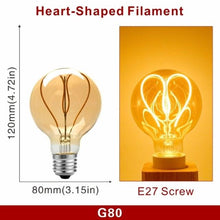 Load image into Gallery viewer, E14 E27 Retro LED Spiral Filament Light Bulb 4W 220V C35 G45 A60 T45 ST64 T185 T225 G80 G95 G125 Vintage Edison Lamp Vintage Filament Light Bulbs Globe Round

