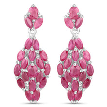 Load image into Gallery viewer, 4.12 Carat Genuine Ruby .925 Sterling Silver Earrings
