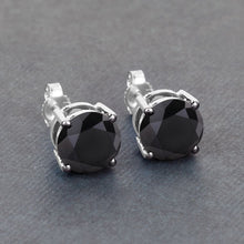 Load image into Gallery viewer, 5.41 Carat Genuine Black Diamond 14K White Gold Earrings

