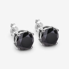 Load image into Gallery viewer, 3.48 Carat Genuine Black Diamond 14K White Gold Earrings
