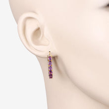 Load image into Gallery viewer, 3.20 Carat Genuine Amethyst .925 Sterling Silver Earrings
