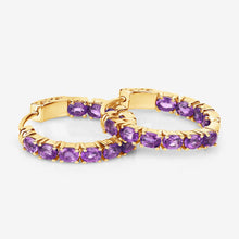 Load image into Gallery viewer, 3.20 Carat Genuine Amethyst .925 Sterling Silver Earrings
