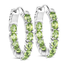 Load image into Gallery viewer, 3.40 Carat Genuine Peridot .925 Sterling Silver Earrings
