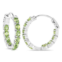 Load image into Gallery viewer, 3.40 Carat Genuine Peridot .925 Sterling Silver Earrings
