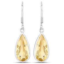 Load image into Gallery viewer, 10.04 Carat Genuine Citrine .925 Sterling Silver Earrings

