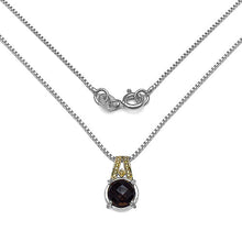 Load image into Gallery viewer, 3.16 Carat Genuine Smoky Quartz, Yellow Diamond &amp; White Diamond .925 Sterling Silver Pendant

