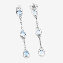 Load image into Gallery viewer, 2.16 Carat Genuine Blue Topaz .925 Sterling Silver Earrings
