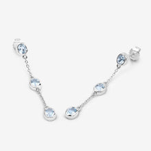 Load image into Gallery viewer, 2.16 Carat Genuine Blue Topaz .925 Sterling Silver Earrings

