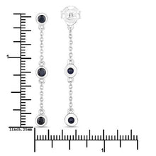 Load image into Gallery viewer, 0.66 Carat Genuine Blue Sapphire .925 Sterling Silver Earrings
