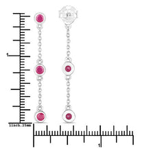 将图片加载到图库查看器，0.78 Carat Genuine Ruby .925 Sterling Silver Earrings
