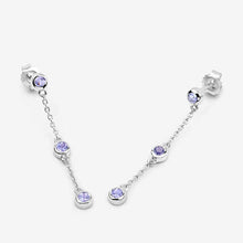 Load image into Gallery viewer, 0.60 Carat Genuine Tanzanite .925 Sterling Silver Earrings
