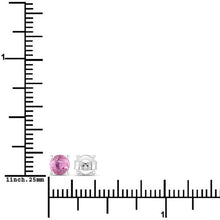 Load image into Gallery viewer, 1.30 Carat Genuine Pink Sapphire 10K White Gold Earrings

