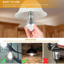 将图片加载到图库查看器，E27 Motion Sensor Light Bulb 1000LM 6500K Dust to Dawn Automatic
