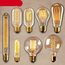 将图片加载到图库查看器，E27 Retro Edison Bulb AC 220V 110V 40W Dimmable Vintage Edison Light bulb ST64 G80 G95 T225 T300 Incandescent Lamp Edison Lamp Bravelight Antique Vintage Light Bulbs, T64 40W 2700K Warm Dimmable, Squirrel Cage Filament Edison Light Bulb for Table Lamp
