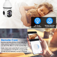 Load image into Gallery viewer, E27 WiFi Bulb Camera 1080P FHD WiFi IP Pan Tilt Security Surveillance  Camera with Two-Way Audio Full Color Night Vision
