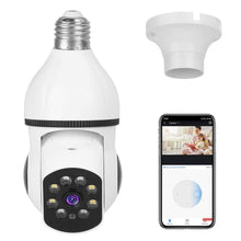 Load image into Gallery viewer, E27 WiFi Bulb Camera 1080P FHD WiFi IP Pan Tilt Security Surveillance  Camera with Two-Way Audio Full Color Night Vision

