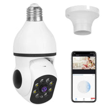 Load image into Gallery viewer, E27 WiFi Bulb Camera 1080P FHD WiFi IP Pan Tilt Security Surveillance  Camera with Two-Way Audio Full Color Night Vision
