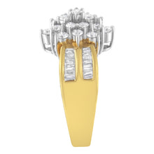 Load image into Gallery viewer, 10K Yellow Gold 1.0 Cttw Marquise Composite Diamond Cluster Cocktail Ring (H-I Color, SI2-I1 Clarity) - Size 7
