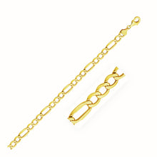 将图片加载到图库查看器，5.4mm 10k Yellow Gold Lite Figaro Chain
