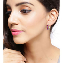 Load image into Gallery viewer, 1.81 Carat Genuine Ruby and White Diamond .925 Sterling Silver Earrings
