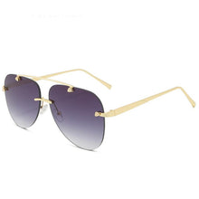 Load image into Gallery viewer, Metal Rimless Sunglasses for Men and Woman  Mirror Fashion  Trendy Pilot  Sun Glasses UV Protector Gradient Eyewear
