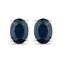 将图片加载到图库查看器，1.90 Carat Genuine Blue Sapphire 10K White Gold Earrings
