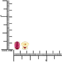 Load image into Gallery viewer, 1.04 Carat Genuine Ruby 10K Yellow Gold Earrings
