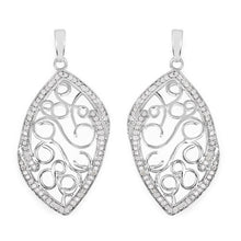Load image into Gallery viewer, 0.73 Carat Genuine White Diamond .925 Sterling Silver Earrings
