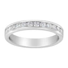 Load image into Gallery viewer, 14K White Gold 1/2 cttw Diamond Band Ring (I-J Color, I2-I3 Clarity) - Size 7
