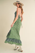 Load image into Gallery viewer, Ditsy Floral Ruffled Hem Maxi Cami Dress For Women –Romantic Floral Print, Flowy Maxi Length, Feminine &amp; Elegant Design for Casual &amp; Special Occasions
