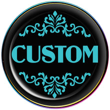将图片加载到图库查看器，Custom Teal Personalized Name Rainbow Barbell Tongue Ring
