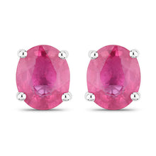 将图片加载到图库查看器，0.60 Carat Genuine Ruby 14K White Gold Earrings
