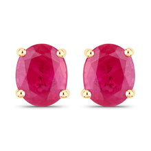 将图片加载到图库查看器，0.60 Carat Genuine Ruby 14K Yellow Gold Earrings
