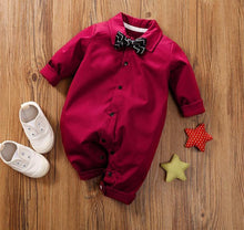 将图片加载到图库查看器，Luxury Modern Baby Boy Infant Rompers Baby Clothes Kids With Bow Modern Baby Costume Suit
