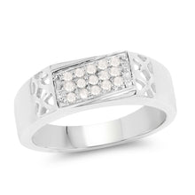 Load image into Gallery viewer, 0.23 Carat Genuine White Diamond .925 Sterling Silver Ring
