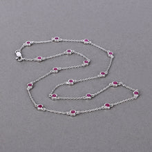将图片加载到图库查看器，2.34 Carat Genuine Ruby .925 Sterling Silver Necklace
