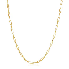 将图片加载到图库查看器，14K Yellow Gold Wide Paperclip Chain (3.3mm)

