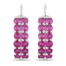 将图片加载到图库查看器，3.12 Carat Genuine Ruby .925 Sterling Silver Earrings
