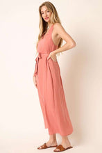 Load image into Gallery viewer, Cross Back Belted V Neck Tank Maxi Dress for Women – Flattering, Chic and Elegant Event Style
